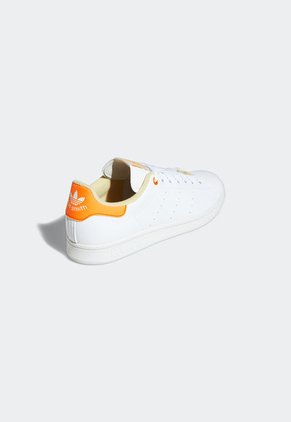 Tenis Lifestyle Blanco-Naranja Neón-Amarillo adidas Originals Stan Smith Her Vegan