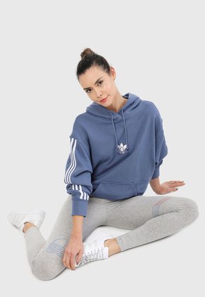 Buzo Azul-Blanco adidas Originals Trifolia  3D Holgado