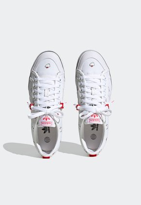 Tenis Lifestyle Blanco-Negro-Rojo adidas Originals Nizza Platform