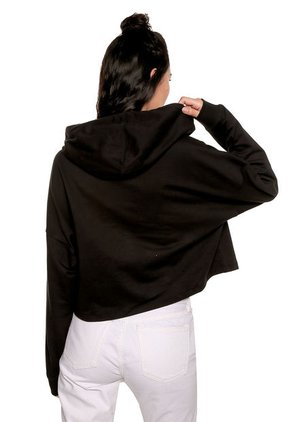 Buzo Negro adidas Originals CROP HOODIE