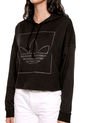 Buzo Negro adidas Originals CROP HOODIE de adidas Originals