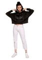 Buzo Negro adidas Originals CROP HOODIE de adidas Originals