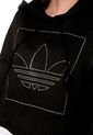 Buzo Negro adidas Originals CROP HOODIE de adidas Originals