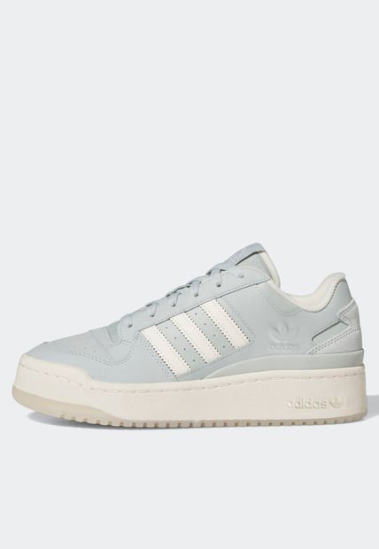 Tenis Lifestyle Gris Claro-Marfil-Blanco adidas Originals Forum Bold Stripes