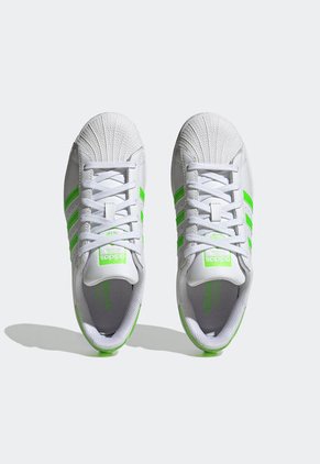 Tenis Lifestyle Blanco-Verde Neón adidas Originals Superstar