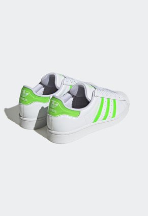 Tenis Lifestyle Blanco-Verde Neón adidas Originals Superstar