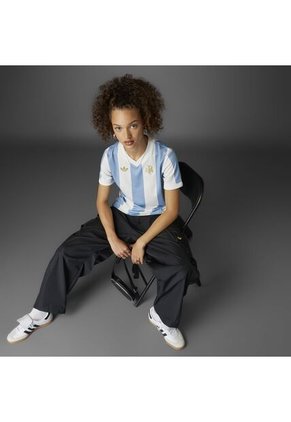Camiseta Adidas Mujer Argentina Aniversario-Azul-Blanco