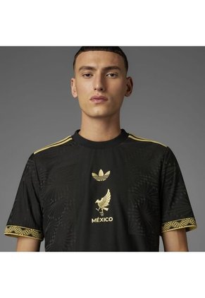 Camiseta Adidas Hombre México Fmf Gold - Negro-Dorado