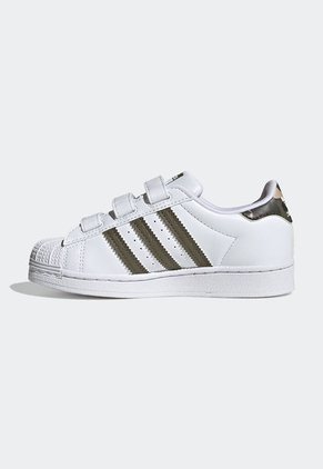 Tenis Lifestyle Blanco-Verde Oliva adidas Kids Superstar