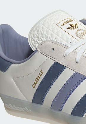 Tenis Lifestyle Blanco-Azul-Marfil adidas Originals Gazelle Indoor