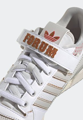 Tenis Lifestyle Blanco-Gris-Dorado adidas Originals Forum Low