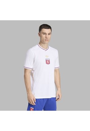 Camiseta Adidas Originals Lyon Aniversario Fan - Blanco