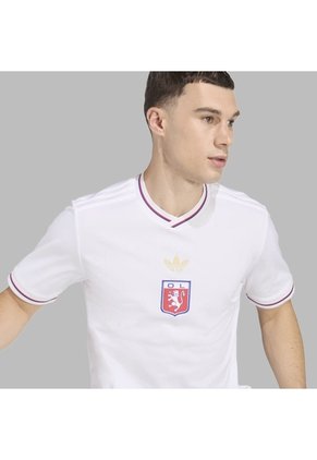 Camiseta Adidas Originals Lyon Aniversario Fan - Blanco