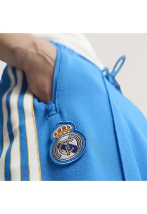 Pantalón Adidas Originals Hombre Real Madrid Terrace Icons - Azul - Fútbol | Uso Casual Y Entrenamiento
