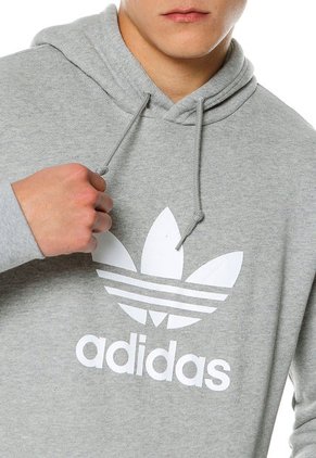 Buzo Gris adidas Originals Trefoil hoodie