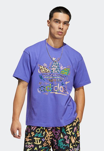 Camiseta Morado Multicolor adidas Originals