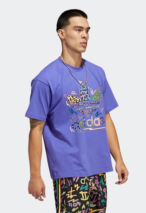 Camiseta Morado Multicolor adidas Originals