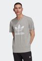 Camiseta Gris-Blanco adidas Originals Classics Trifolio de adidas Originals