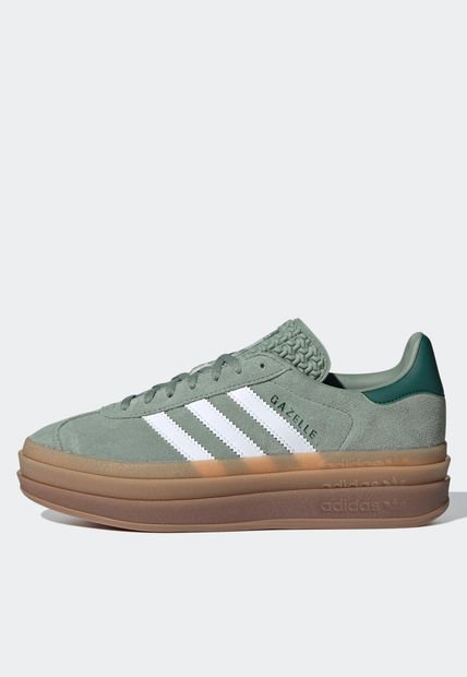 Tenis Lifestyle Verde-Blanco-Miel adidas Originals Gazelle Bold