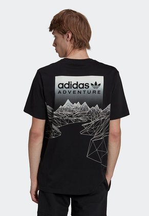 Camiseta Negro-Blanco adidas Originals Adventure Mountain Back