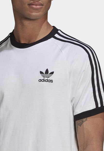 Camiseta Blanco Negro adidas Originals Classics 3 Rayas Compra Ahora Dafiti Colombia