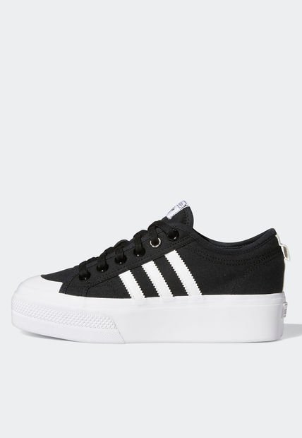 Tenis Lifestyle Negro-Blanco adidas Originals Nizza Platform