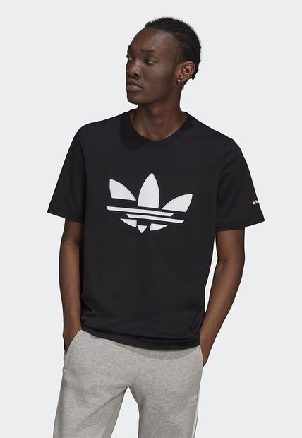 Camiseta Negro-Blanco adidas Originals Adicolor Trifolio Shattered