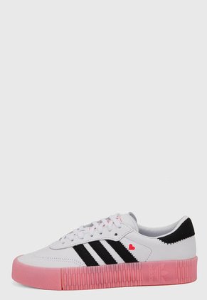 Tenis Lifestyle Blanco-Negro-Rosa adidas Originals Sambarose