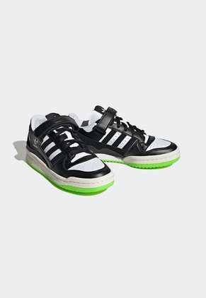Tenis Lifestyle Negro-Blanco-Verde Neón adidas Originals Forum Low