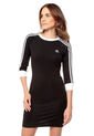 Vestido Negro-Blanco adidas Originals 3 Stripes Dress de adidas Originals