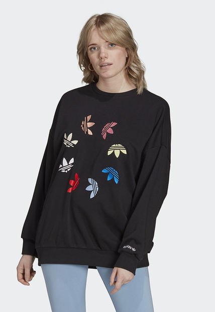 Buzo Negro-Multicolor adidas Originals Trifolio Cortado - Compra Ahora |  Dafiti Colombia
