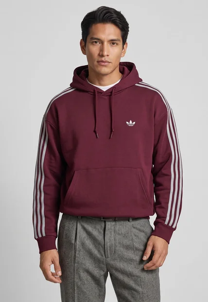 Hoodie adidas Originals Adicolor Classics 3 Rayas Vinotinto