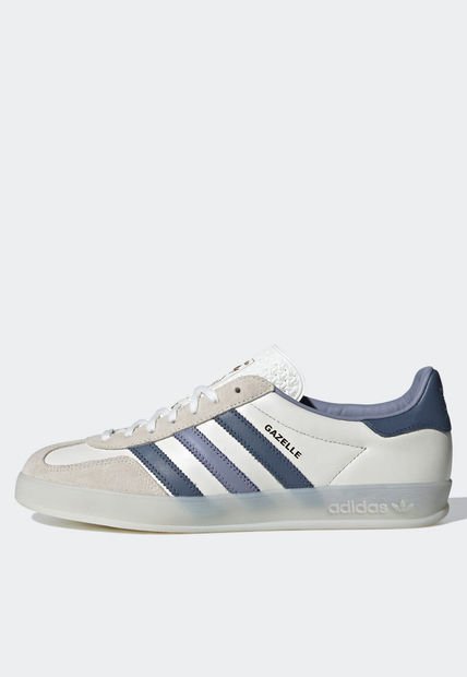 Tenis Lifestyle Blanco-Azul-Marfil adidas Originals Gazelle Indoor