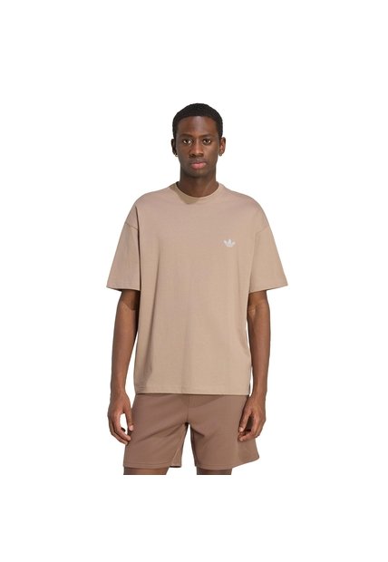 Camiseta Café Adidas Essentials Trifolio Tejido Hombre