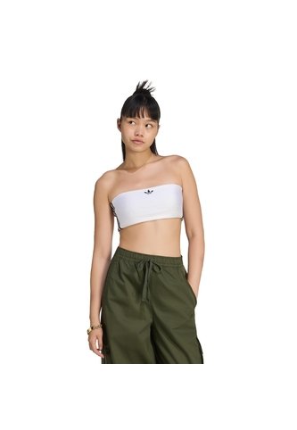 Top Blanco Adidas Entubado 3 Rayas Mujer adidas Originals