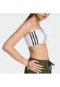 Top Blanco Adidas Entubado 3 Rayas Mujer de adidas Originals