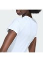 Camiseta Blanca Adidas Essentials Ceñida Mujer de adidas Originals