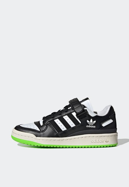 Tenis Lifestyle Negro-Blanco-Verde Neón adidas Originals Forum Low