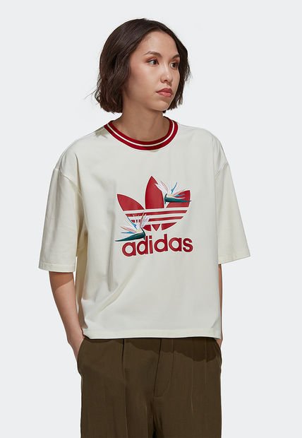 Camiseta Blanco-Rojo-Verde adidas Originals Thebe Magugu