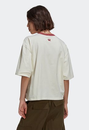 Camiseta Blanco-Rojo-Verde adidas Originals Thebe Magugu