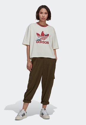 Camiseta Blanco-Rojo-Verde adidas Originals Thebe Magugu