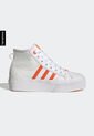 Tenis Lifestyle Blanco-Naranja adidas Originals NIZZA PLATFORM MID VEGAN SHOES de adidas Originals