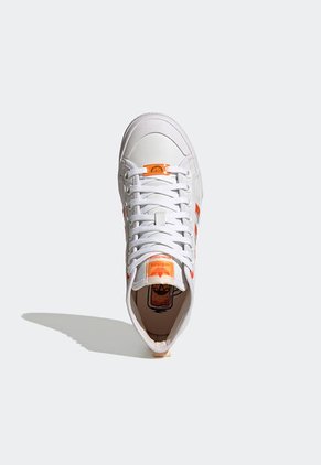 Tenis Lifestyle Blanco-Naranja adidas Originals NIZZA PLATFORM MID VEGAN SHOES