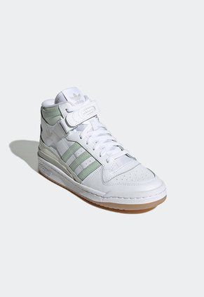 Tenis Lifestyle Blanco-Verde-Café adidas Originals Forum Mid