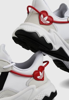 Tenis Lifestyle Blanco-Rojo-Negro adidas Originals Ozweego