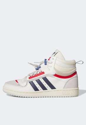 Tenis Lifestyle Marfil-Beige-Rojo-Azul adidas Originals Top Ten LP