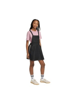 Vestido Negro Adidas Tipo Overol Tejido Denim Niñas