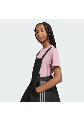 Vestido Negro Adidas Tipo Overol Tejido Denim Niñas