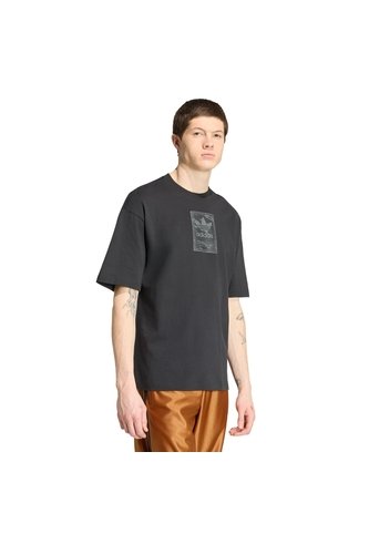 Camiseta Negra Adidas Etiqueta La Lengüeta Camuflaje Hombre adidas Originals
