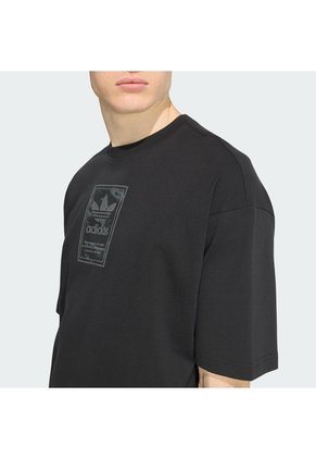 Camiseta Negra Adidas Etiqueta La Lengüeta Camuflaje Hombre